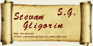 Stevan Gligorin vizit kartica